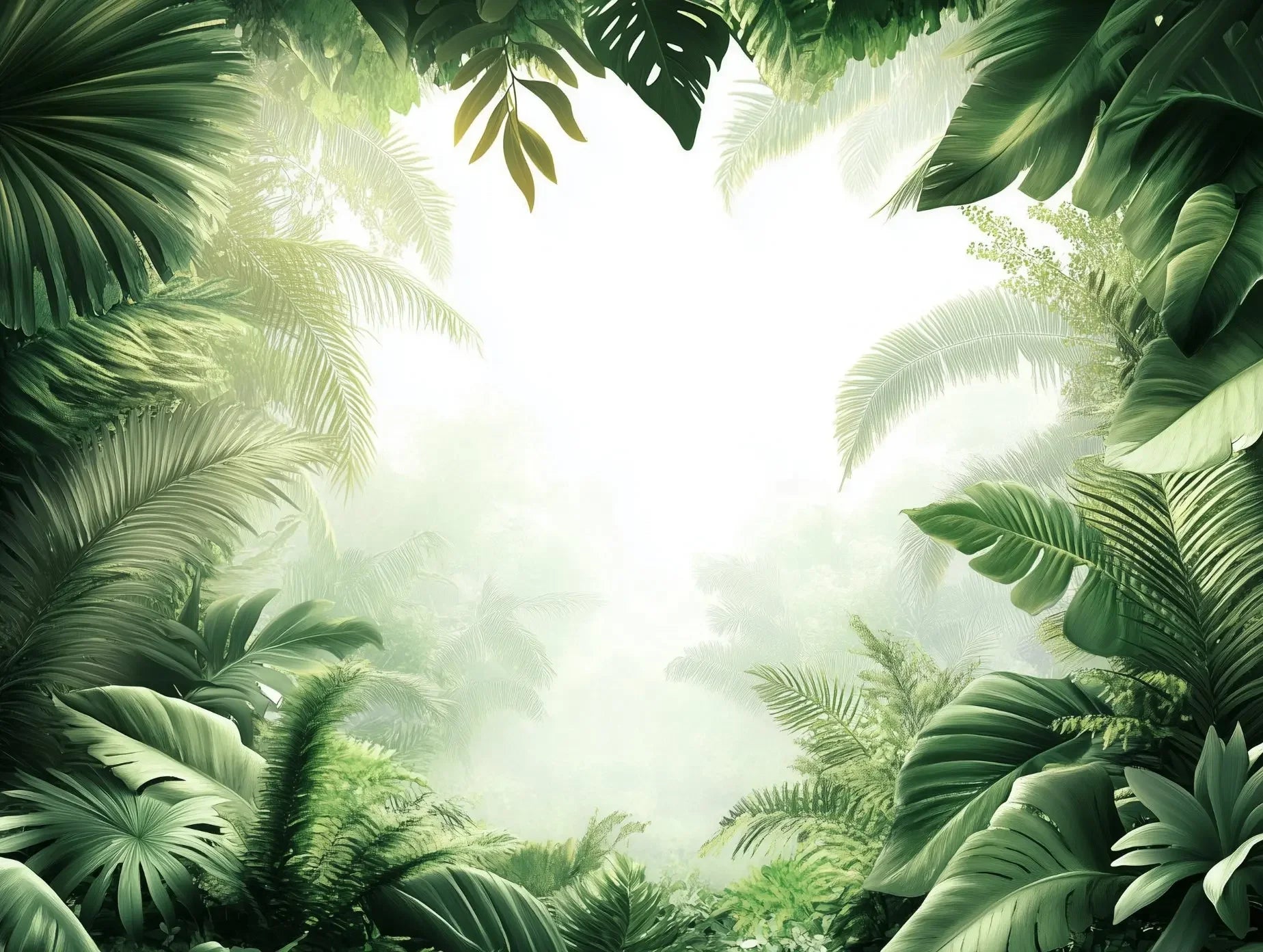 Verdant Mist Jungle Canopy - WallCreatives