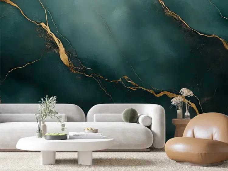 veridian gold kintsugi - wallcreatives