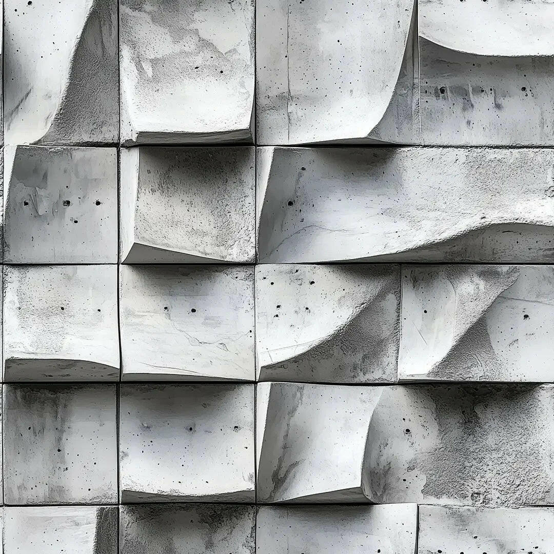 Sculpted Concrete Wave Wall - WallCreatives