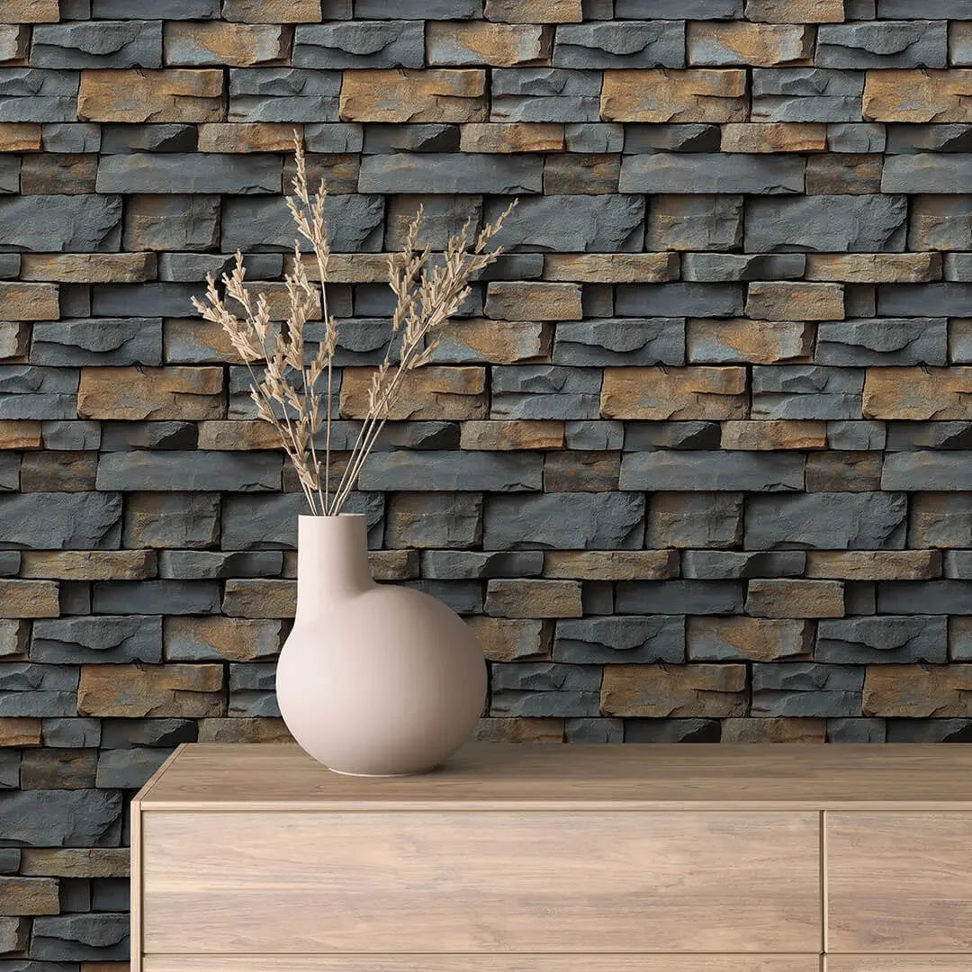 Earthy Slate Ledge Wall - WallCreatives
