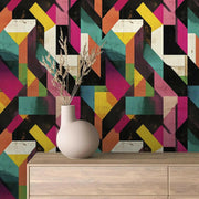 Dynamic Urban Woodblock Mural - WallCreatives