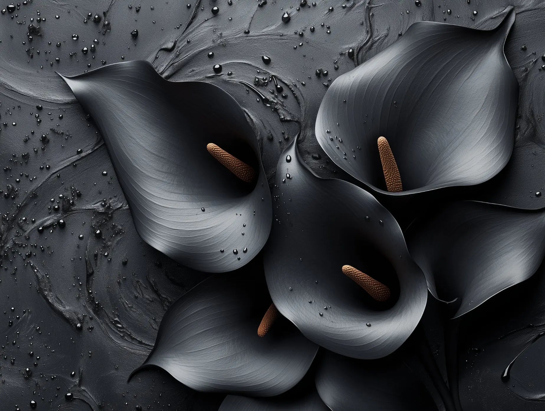 Noir Garden at Dusk - WallCreatives