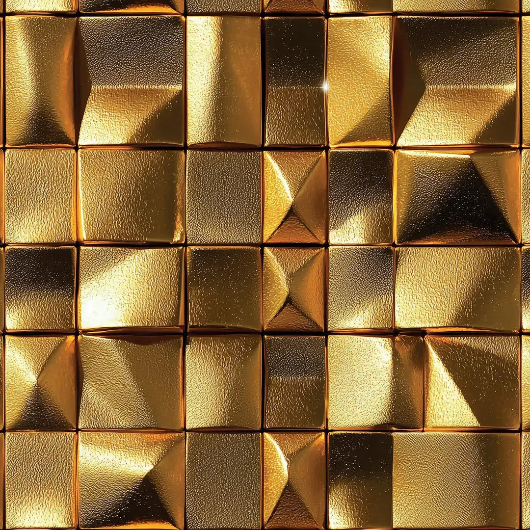 Gilded Geometric Prism - WallCreatives