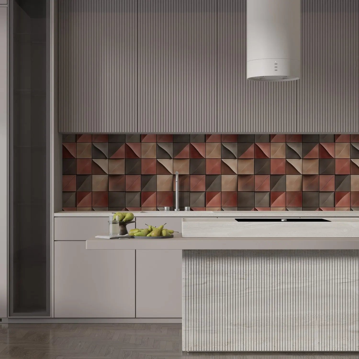 Earthen Curve Mosaic WallCreatives