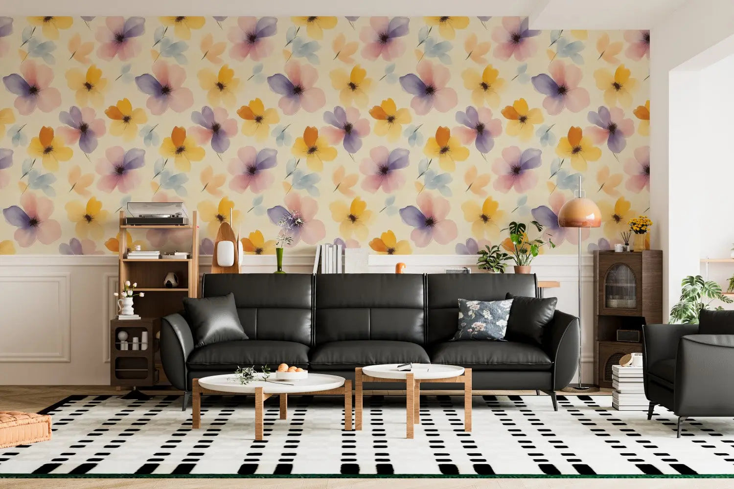 Watercolor Garden Dream Wallpaper WallCreatives