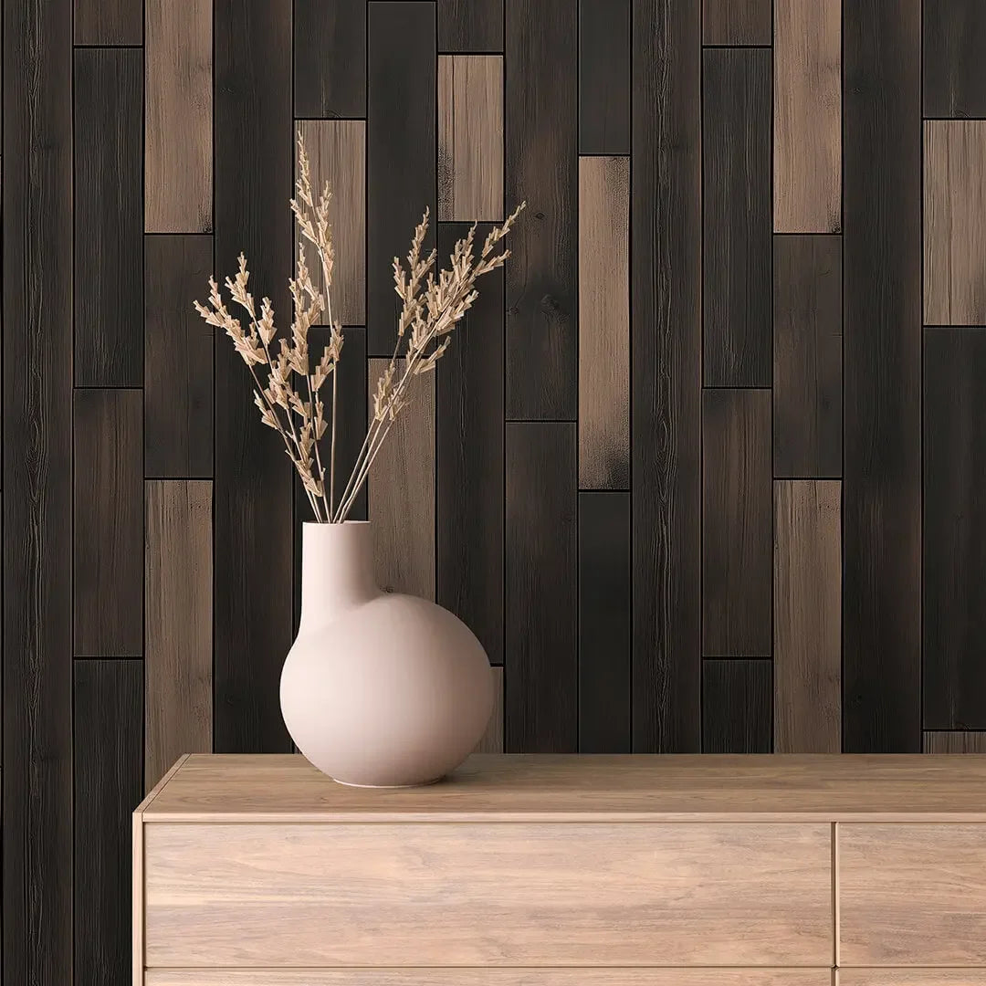 Modern Timber Block Wall - WallCreatives