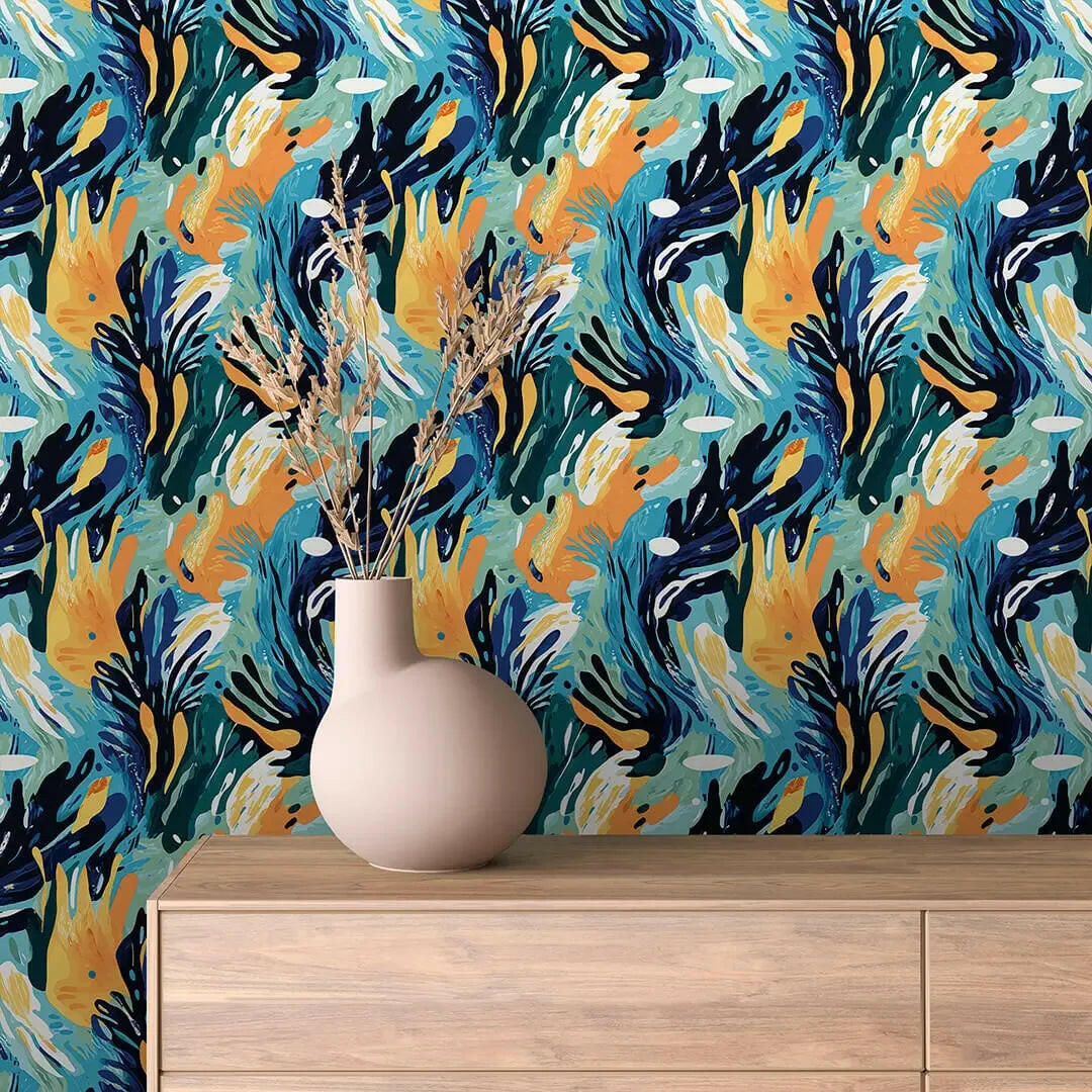 Abstract Coral Garden Bloom - WallCreatives