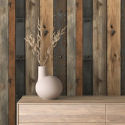 Forged Timber and Steel Planks - WallCreatives