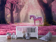 Unicorn's Enchanted Sakura Grove - WallCreatives