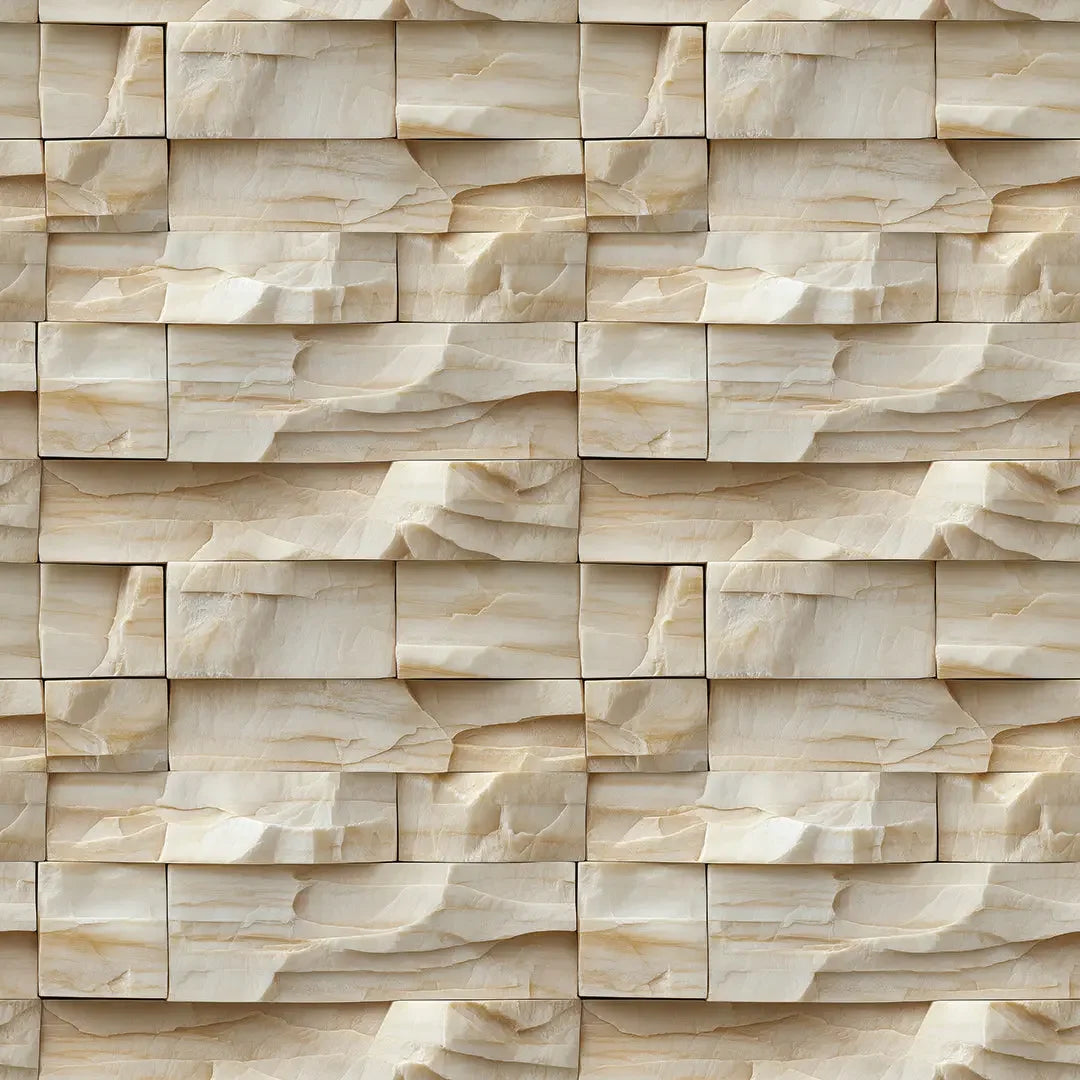 Ivory Canyon Sculpted Stone - WallCreatives
