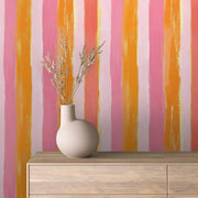 Sunset Sorbet Stripe - WallCreatives