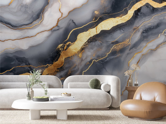 Opulent Strata Gold Marble