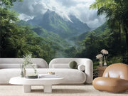 Verdant Mountain Majesty Mural - WallCreatives