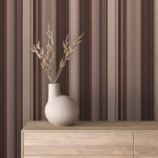 Cocoa Cashmere Lines - WallCreatives