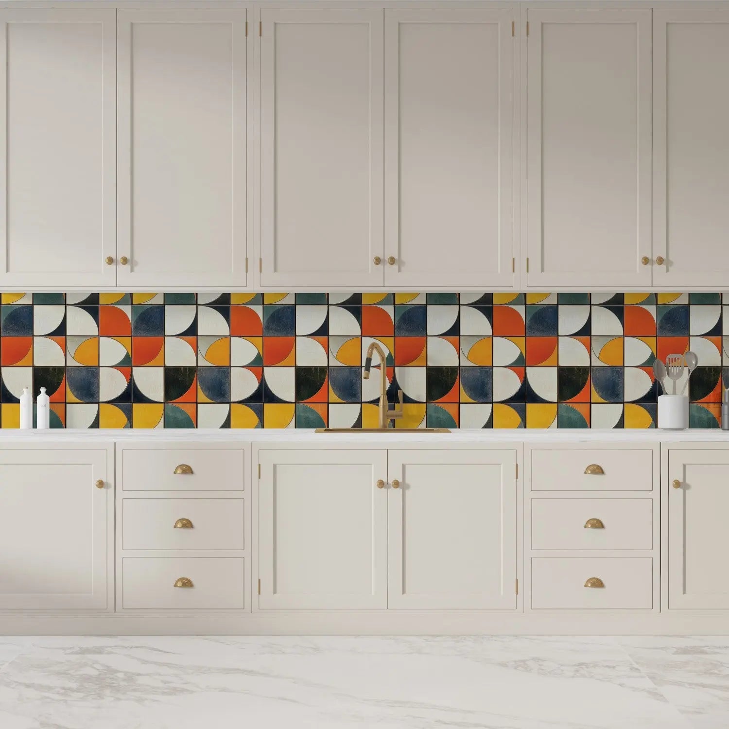 Abstract Cadence Tiled Mural WallCreatives