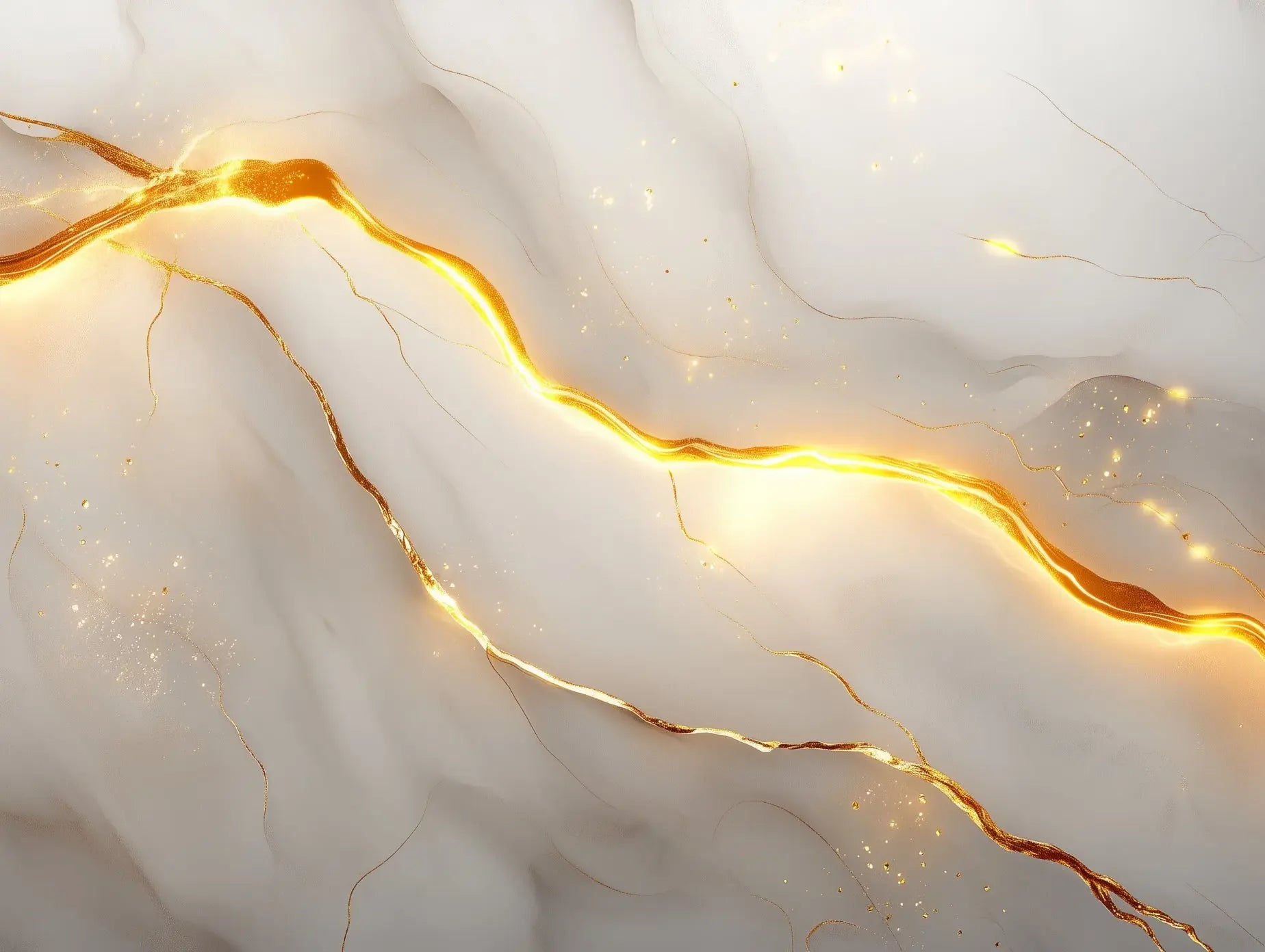 Golden Rift on Marble - WallCreatives