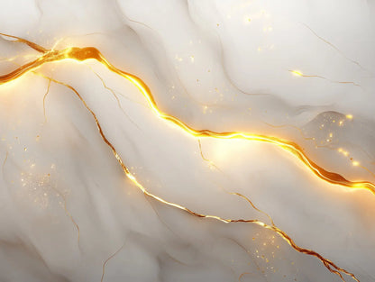 Golden Rift on Marble - WallCreatives