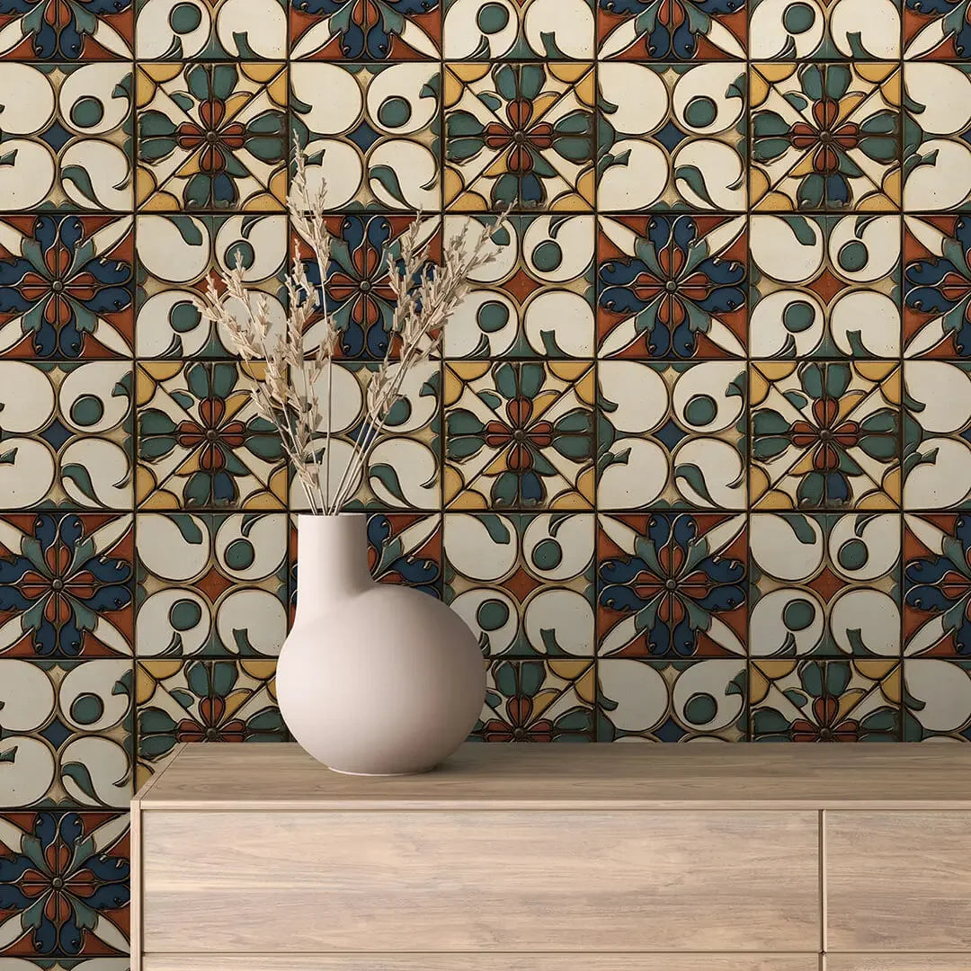 andalusian garden mosaic wallpaper - wallcreatives