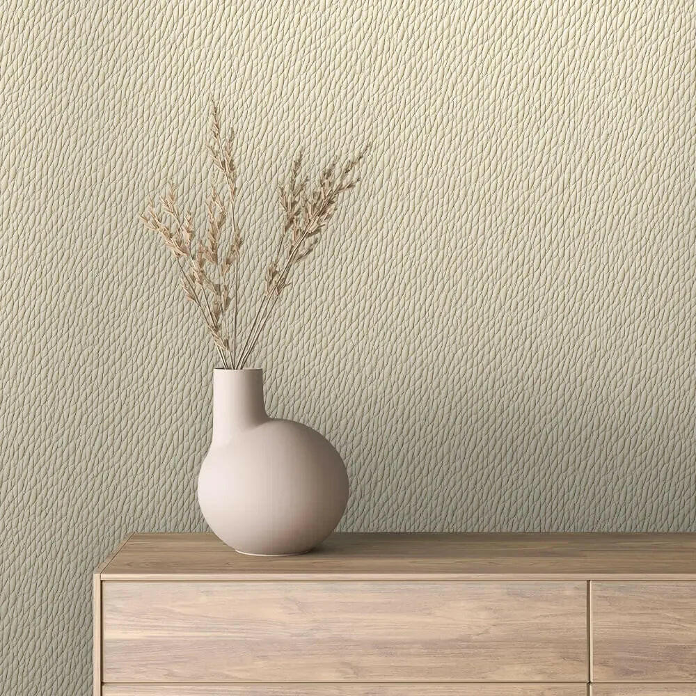 Elegant Ivory Shagreen Wallcovering - WallCreatives