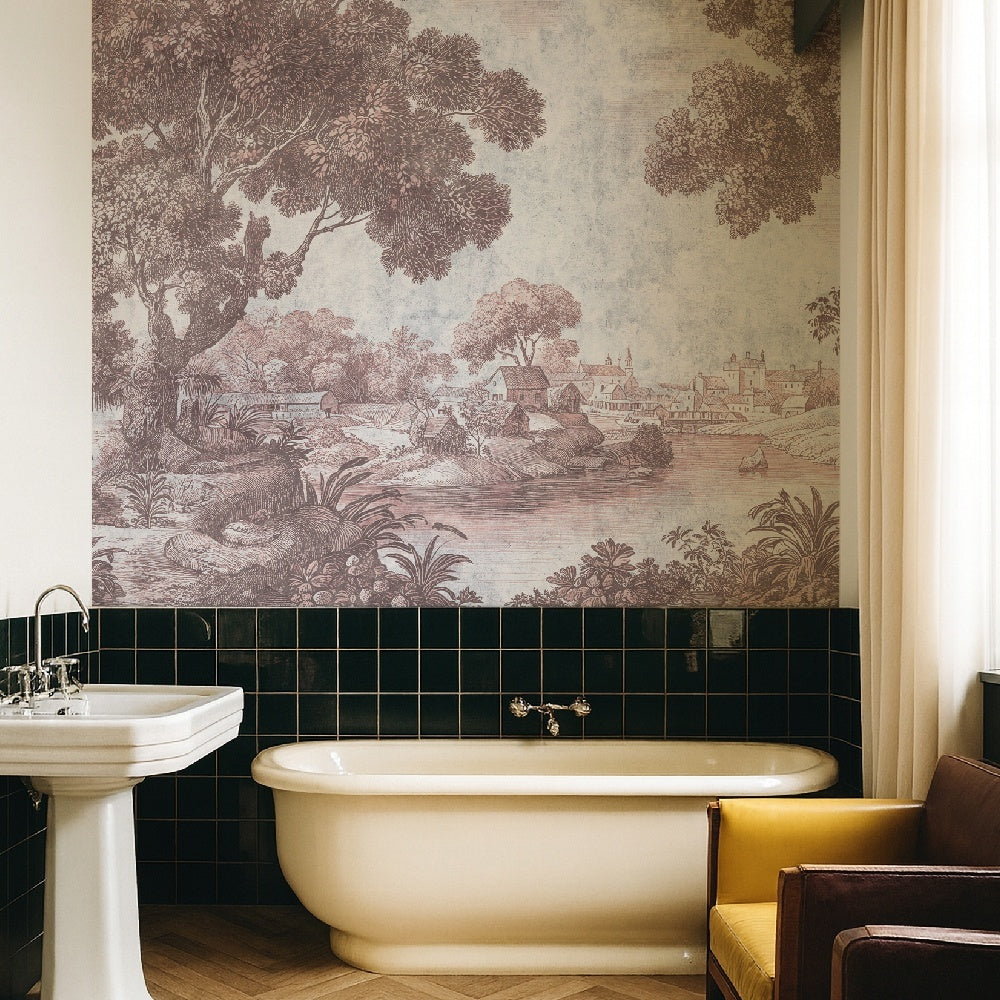 Tapet Verdant Fortress rose WallCreatives