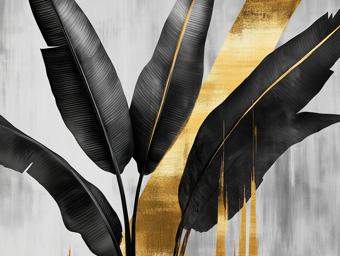gilded jungle silhouette - wallcreatives