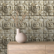 Zapotec Sunstone Temple Wall - WallCreatives