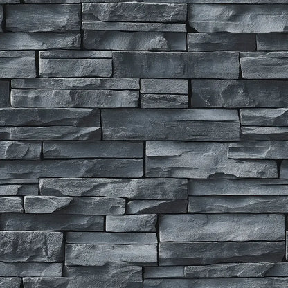 Charcoal Ledge Stone Wall - WallCreatives
