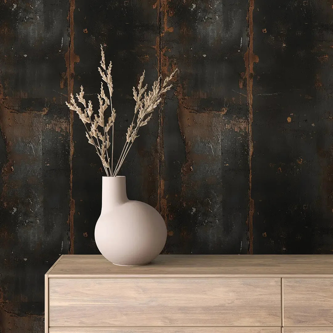 Midnight Forge with Copper Veins - WallCreatives