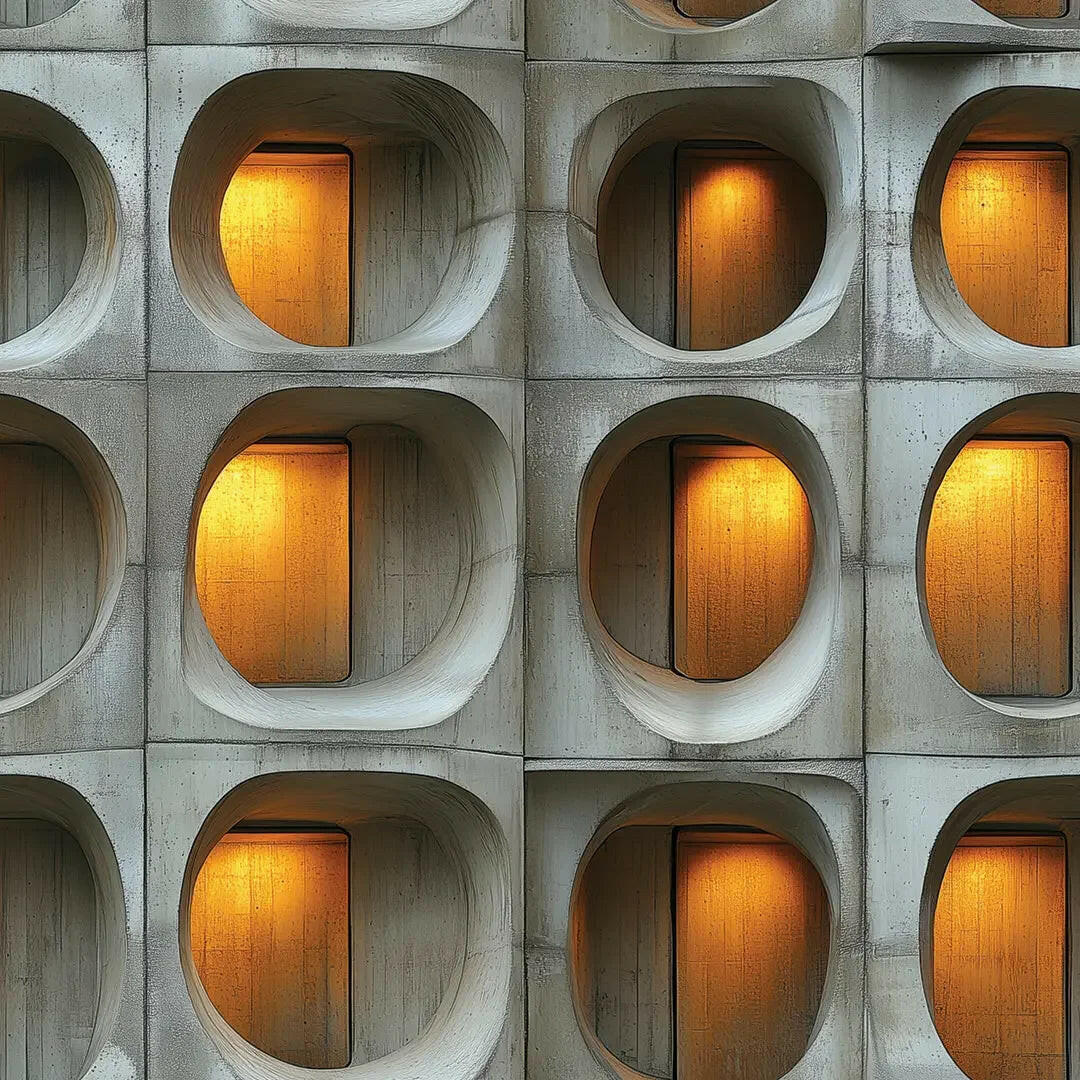 Concrete Alcove's Golden Glow - WallCreatives