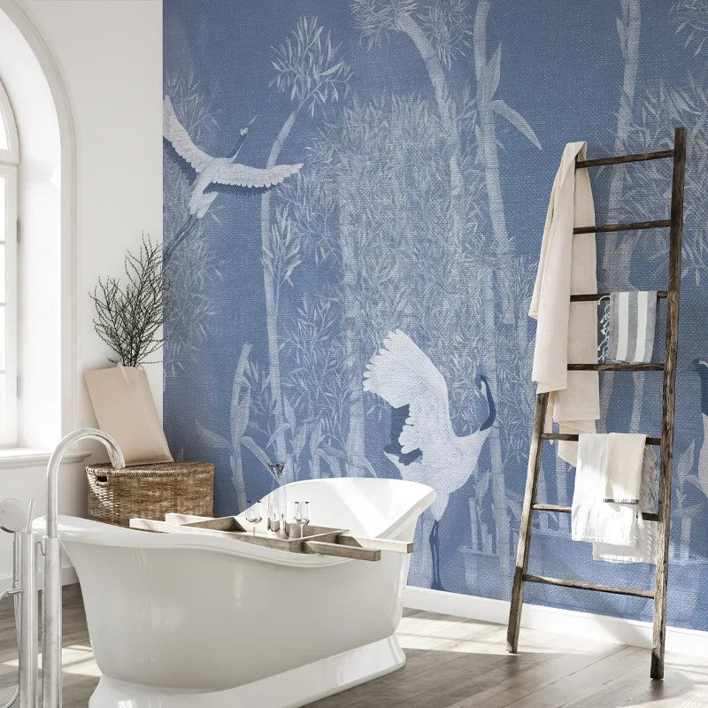 Makino Pavilion Blush Blue Wallpaper Vladila