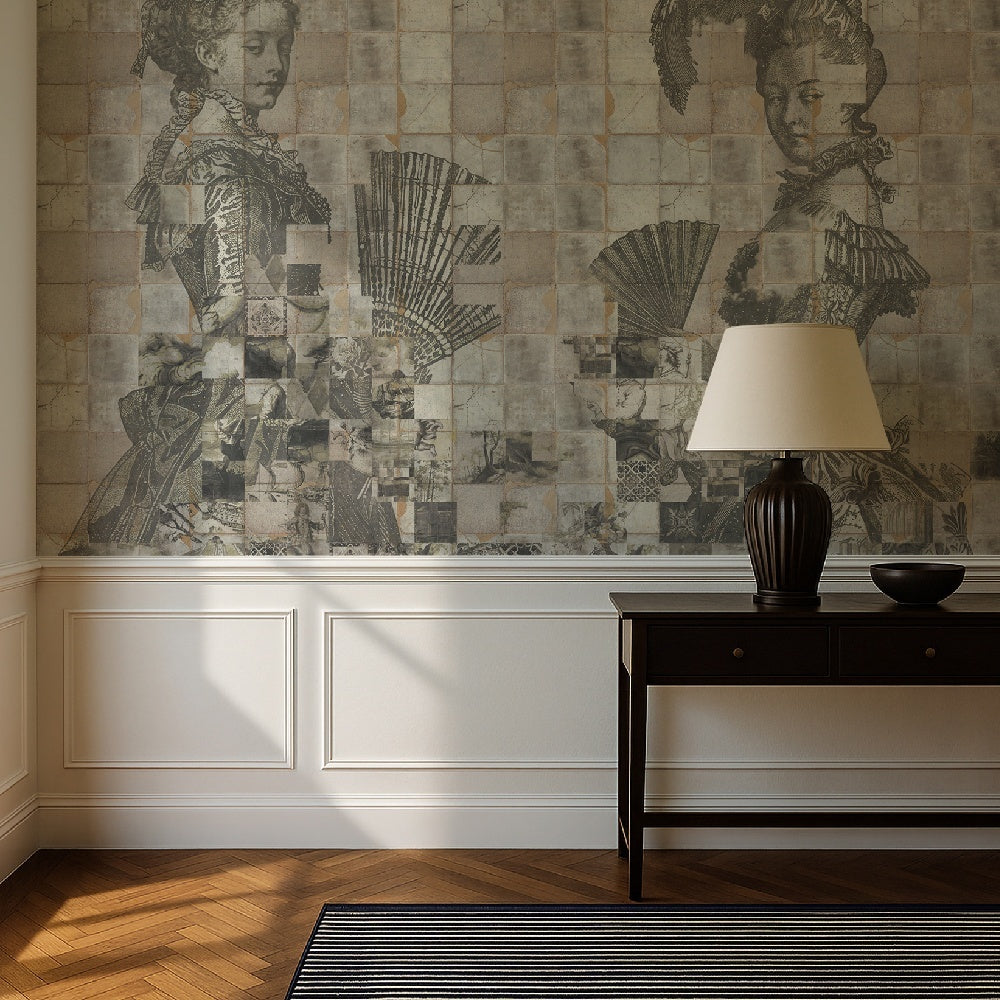 Tapet Shattered Dames cream WallCreatives