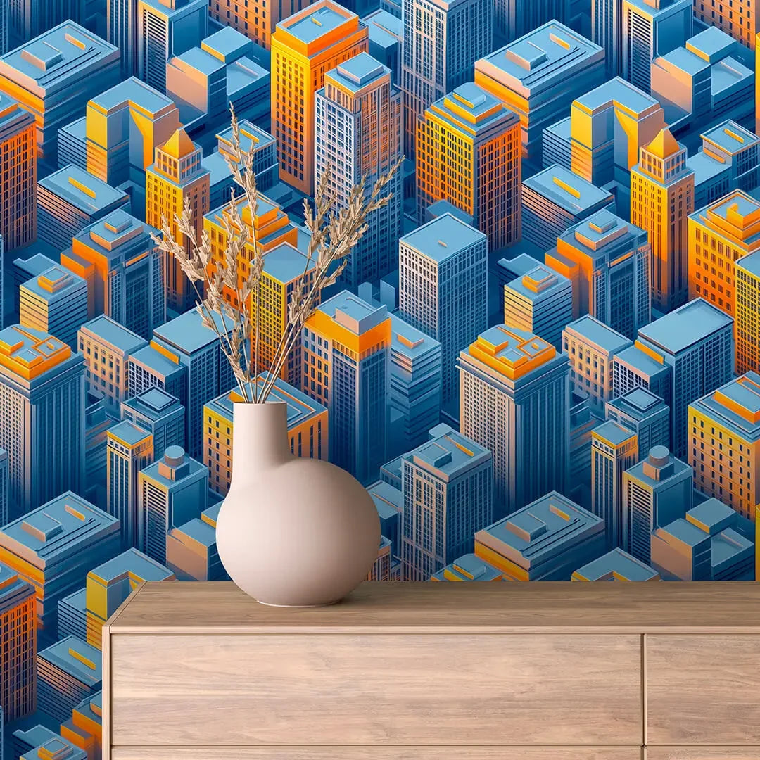 Golden Hour Metropolis - WallCreatives