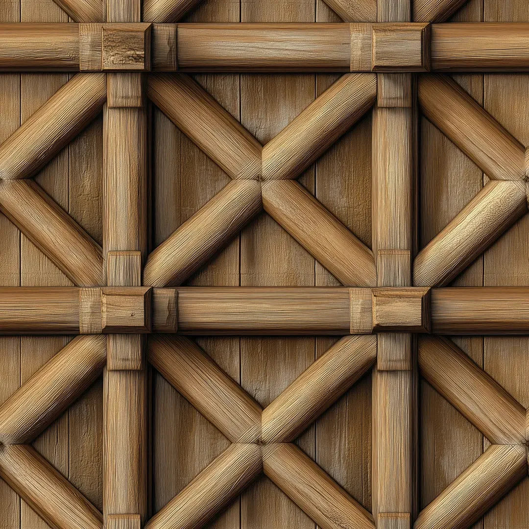 Artisan Timber Trellis Wallpaper - WallCreatives