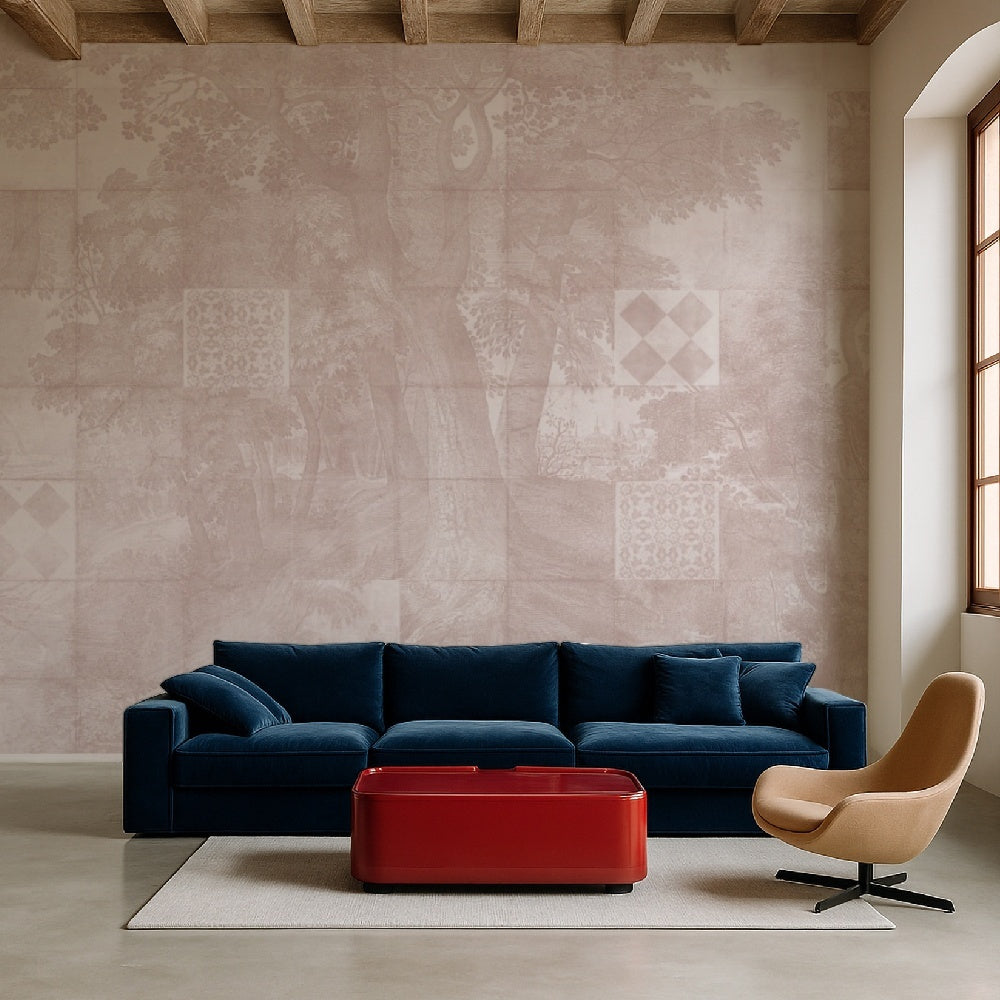 Tapet Azure Grove rose WallCreatives