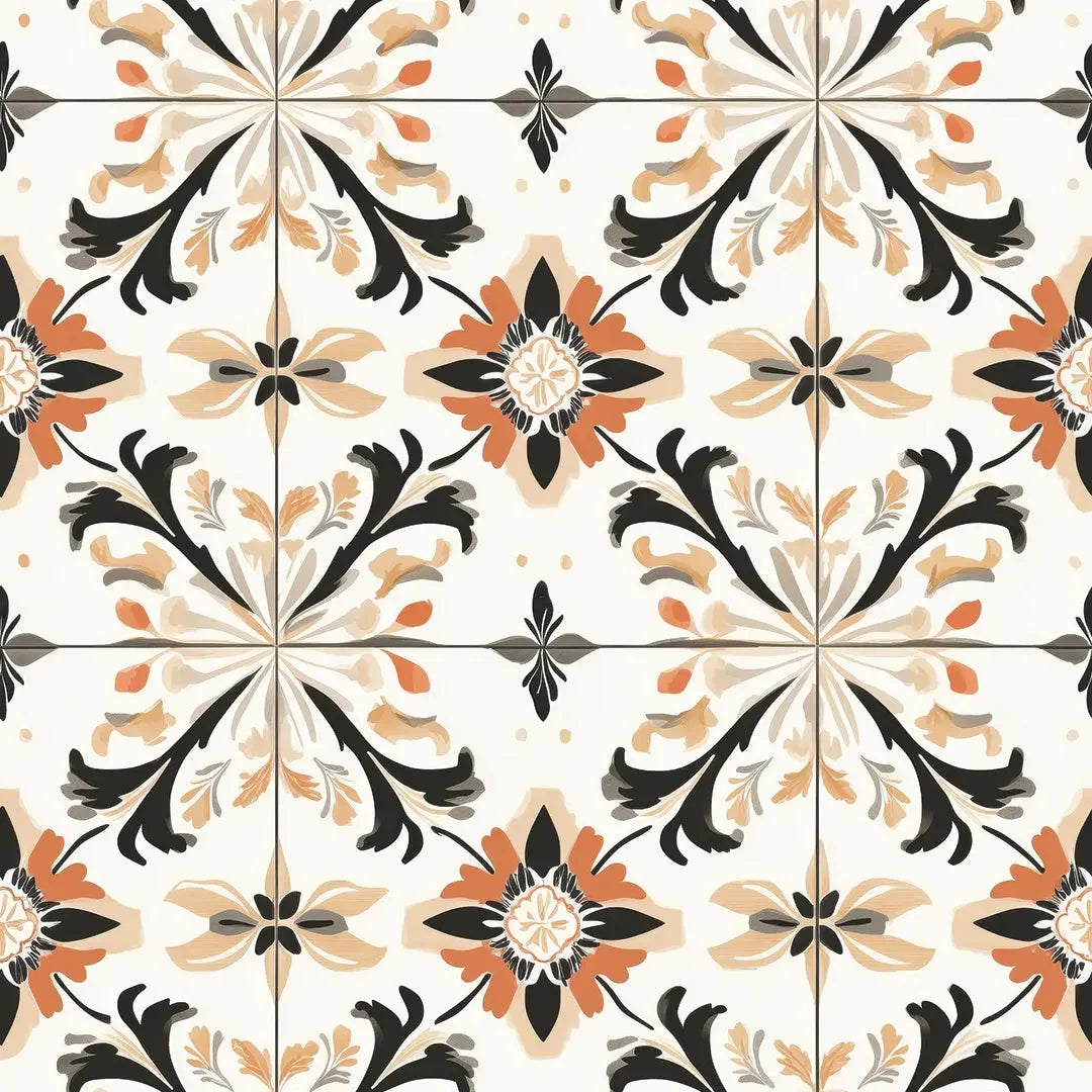 valencia bloom tile wallpaper - wallcreatives