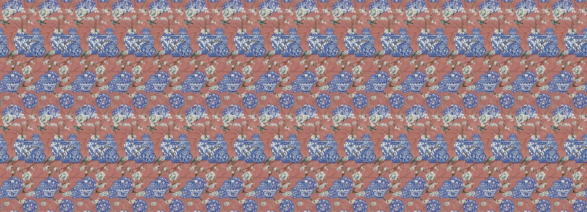 Hydrangea and Ginger Tea Party Pink Wallpaper Vladila