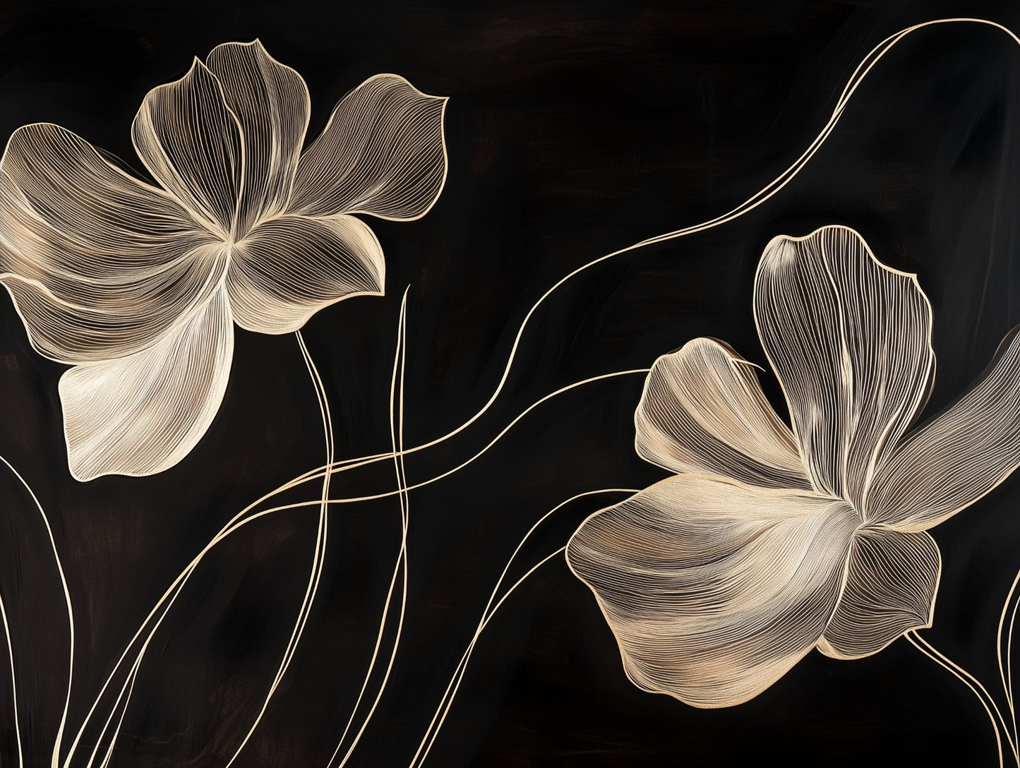 golden thread floral noir