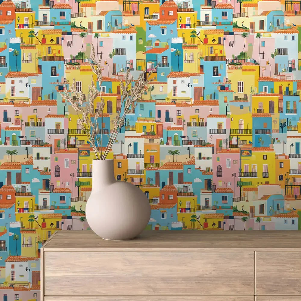 Portofino Sunbeam Mural - WallCreatives