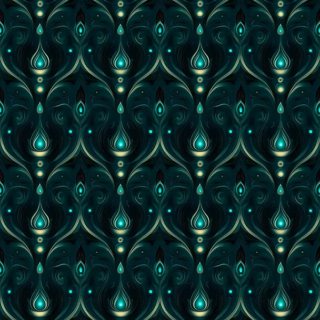 Midnight Oasis Luminous Drops - WallCreatives