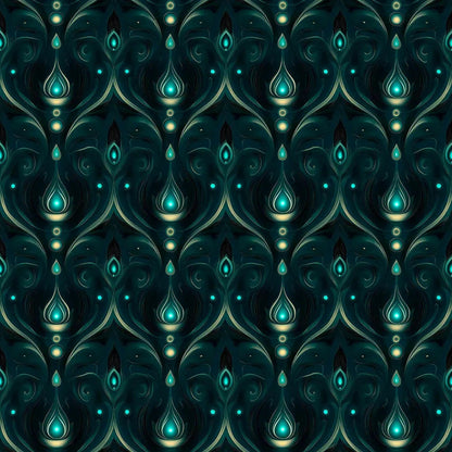 Midnight Oasis Luminous Drops - WallCreatives