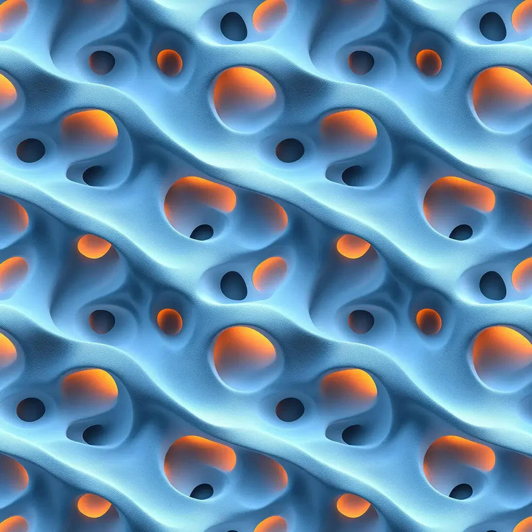 Subsurface Glow Organic Waves - WallCreatives