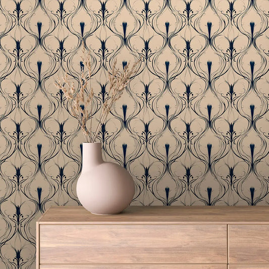 Midnight Plume Serenade - WallCreatives
