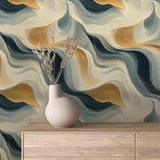 Earthen Currents Abstract Wallpaper - WallCreatives