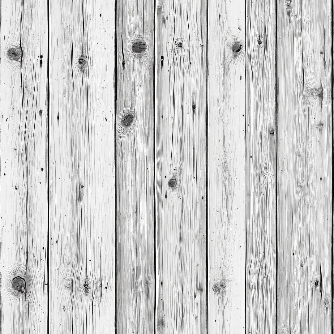 Silvered Timber Plank Wallpaper - WallCreatives