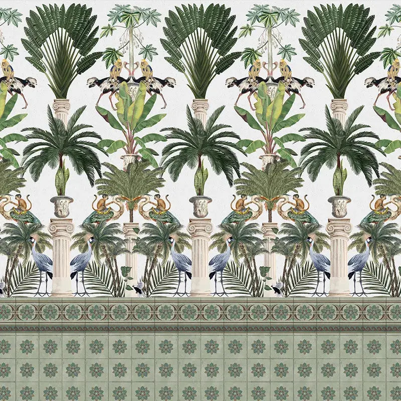 Tropical columns (light) Wallpaper Vladila