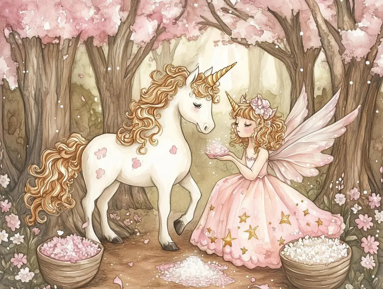cherry blossom unicorn's dream - wallcreatives