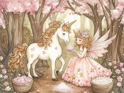 Cherry Blossom Unicorn's Dream - WallCreatives