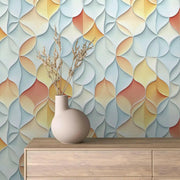 Pastel Sunrise Petal Mosaic - WallCreatives