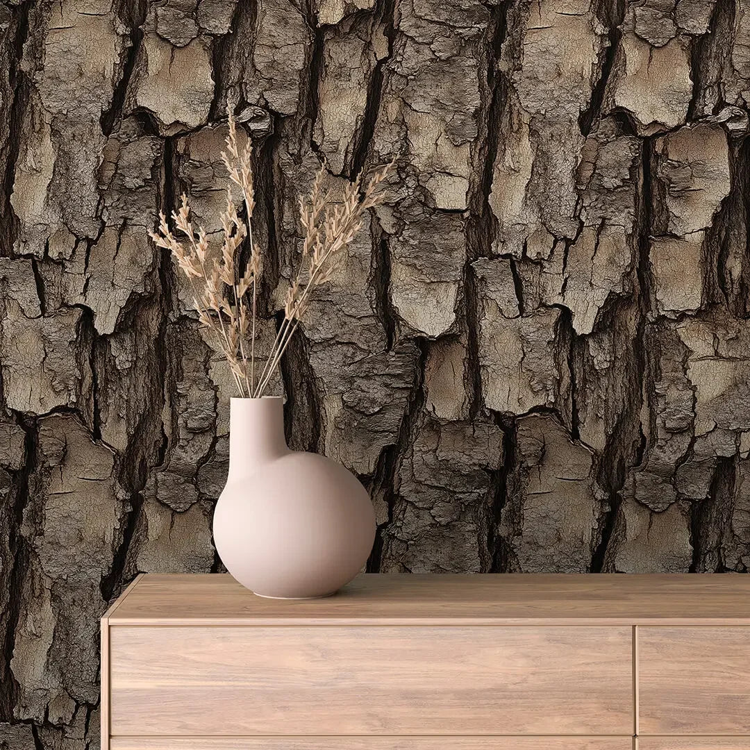 Deep Forest Bark Wallcovering - WallCreatives