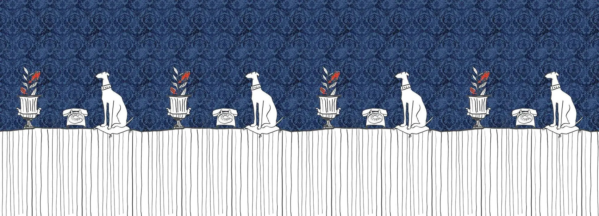 Sur la Table Ink Wallpaper Vladila